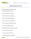 Identify Interjections Part 2 - parts-of-speech - Fourth Grade