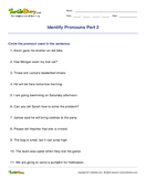 Identify Pronouns Part 2 - parts-of-speech - Fourth Grade