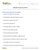 Identify Pronouns Part 3 - parts-of-speech - Fifth Grade