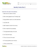 Identify Verbs Part 2 - parts-of-speech - Fourth Grade
