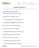 Identify Verbs Part 3 - parts-of-speech - Fifth Grade