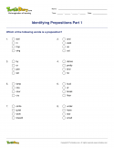 Identifying Prepositions Part 1 - preposition - First Grade