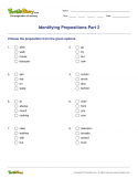 Identifying Prepositions Part 2 - preposition - Second Grade