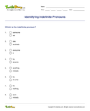 Identifying Indefinite Pronouns - pronoun - First Grade