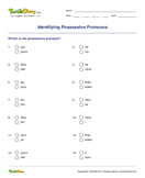 Identifying Possessive Pronouns - pronoun - First Grade