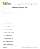 Identifying Pronouns Part 1 - pronoun - First Grade