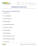Identifying Pronouns Part 3 - pronoun - Fourth Grade