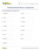Forming Possessive Nouns | Language Arts - sentence - Fifth Grade