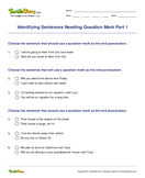 Identifying Sentences Needing Question Mark Part 1 - sentence - Third Grade