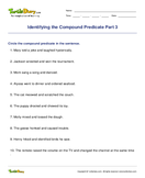 Identifying the Compound Predicate Part 3 - sentences - Fifth Grade