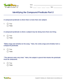 Identifying the Compound Predicate Part 2 - sentences - Fourth Grade