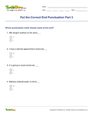Put the Correct End Punctuation Part 3 - sentence - Fifth Grade