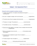Subject - Verb Agreement Part 2 - sentences - Fourth Grade