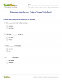 Choosing the Correct Future Tense Verb Part 1 - verb - Third Grade