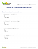 Choosing the Correct Future Tense Verb Part 2 - verb - Fifth Grade