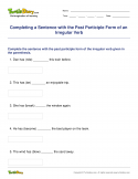 Completing a Sentence with the Past Participle Form of an Irregular Verb