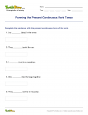 Forming the Present Continuous Verb Tense - verb - Fourth Grade