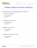 Identifying a Helping Verb as Primary or Modal Verb - verb - Fifth Grade