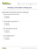Identifying a Verb as Main or Helping Verb - verb - Fifth Grade