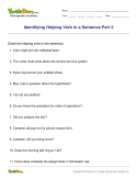 Identifying Helping Verb in a Sentence Part 5 - verb - Fifth Grade