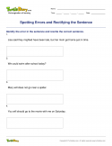 Spotting Errors and Rectifying the Sentence - verb - Fourth Grade