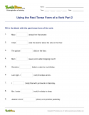 Using the Past Tense Form of a Verb Part 2 - verb - Fifth Grade