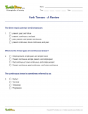 Verb Tenses - A Review - verb - Fourth Grade