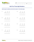 Add Two Three-digit Numbers - addition - Second Grade