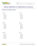 Adding a 1-Digit Number to a 2-Digit Number (by counting on)