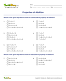 Properties of Addition - addition - Third Grade