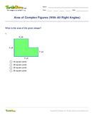 Area of Complex Figures (With All Right Angles) - area-and-perimeter - Third Grade