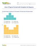 Area of Figures Formed with Complete Unit Squares - units-of-measurement - Third Grade