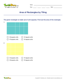 Area of Rectangles by Tiling - area-and-perimeter - Third Grade