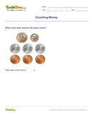 Counting Money Part 2 - units-of-measurement - First Grade