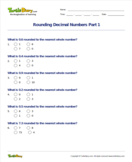 Rounding Decimal Numbers Part 1 - decimals - Fifth Grade