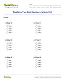 Divide by Two-Digit Numbers (within 100) - division - Third Grade