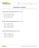 Properties of Division - division - Third Grade