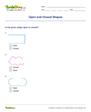 Open and Closed Shapes - geometric-shapes - First Grade