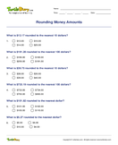 Rounding Money Amounts - money - Fourth Grade