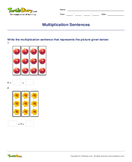 Multiplication Sentences - multiplication - Third Grade