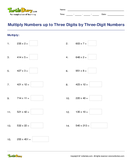Multiply Numbers up to Three Digits by Three-Digit Numbers