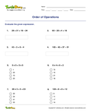 Order of Operations - mixed-operations - Fourth Grade