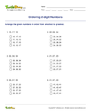 Ordering 2-digit Numbers - ordering-numbers - First Grade