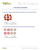 Calculating Probability - probability - Fourth Grade