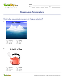 Reasonable Temperature - temperature - Fifth Grade
