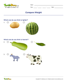 Compare Weight - units-of-measurement - First Grade
