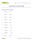 Conversions of Units of Length - units-of-measurement - Third Grade