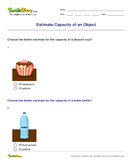 Estimate Capacity of an Object - units-of-measurement - Third Grade