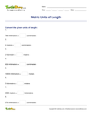 Metric Units of Length - units-of-measurement - Third Grade
