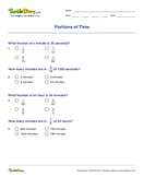 Portions of Time - units-of-measurement - Fourth Grade
